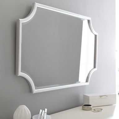 Scallop Silver Leaf Mirror, 24"x36" - Image 2