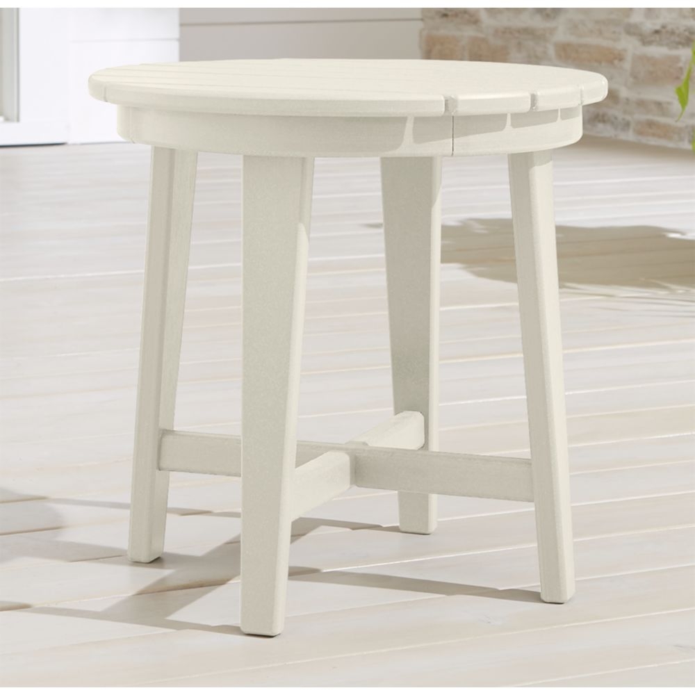 Vista II White Adirondack Outdoor Side Table by POLYWOOD® - Image 0