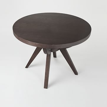 Arc Base Pedestal Table, 42", Dark Walnut - Image 5