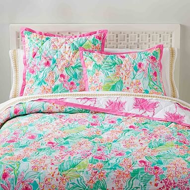 Lilly Pulitzer Orchid Reversible Quilt, Twin/Twin XL, Multi - Image 0