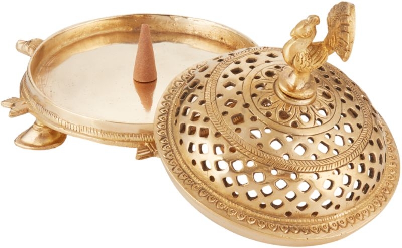 Pavo Incense Holder, Brass - Image 4