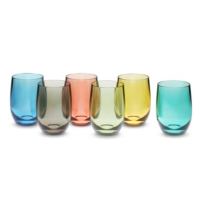 DuraClear(R) Tritan Osteria Bordeaux Glasses, Multicolored, Set of 6 - Image 0