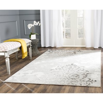 Frizzell Silver/Ivory Area Rug - 8'x10' - Image 1