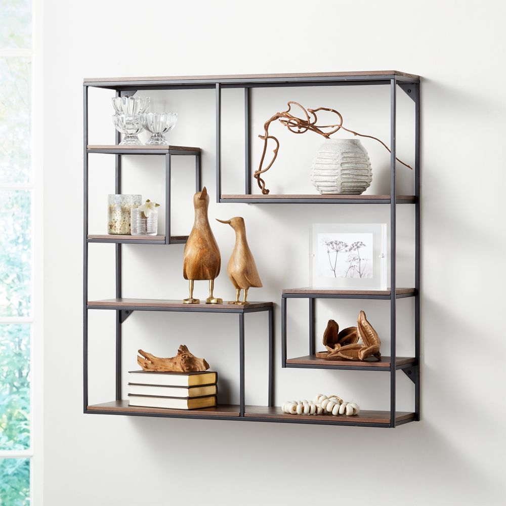 Decker Wood Cube Wall Shelf - Image 0