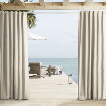 Outdoor Solid Curtain, Natural, 48"x84" - Image 0