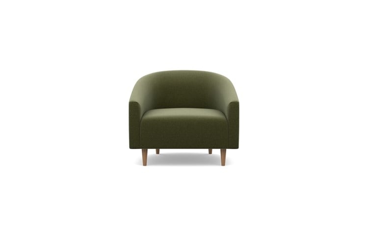 Tegan Accent Chair with Green Evergreen Fabric and Natural Oak legs - Image 0
