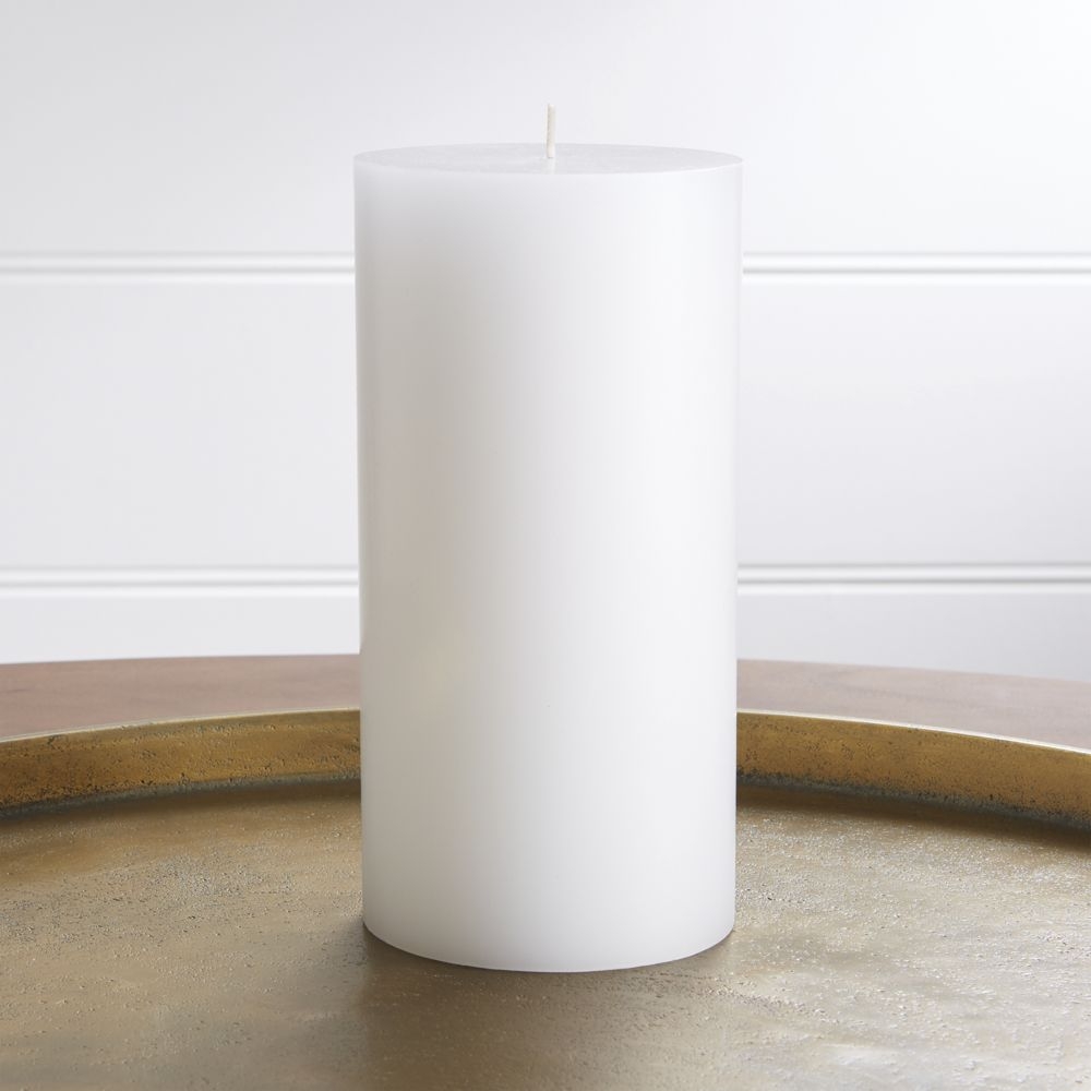 4"x8" White Pillar Candle - Image 0