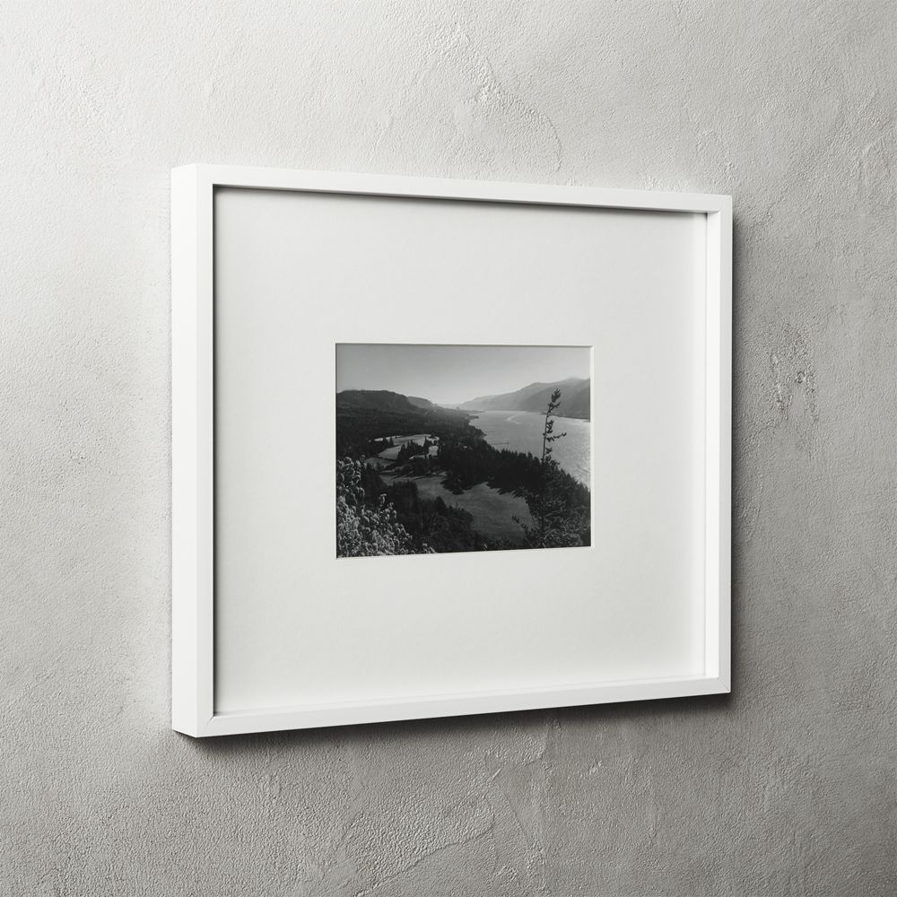 Gallery White Frame with White Mat 5x7 - Image 0