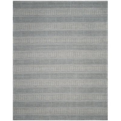 Hand-Woven Silver Area Rug - Image 0