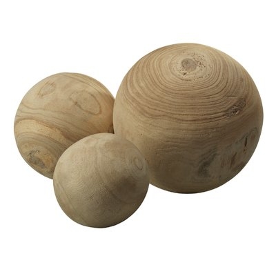 Dangerfield Wood 3 Piece Ball Sculpture Set - Image 0