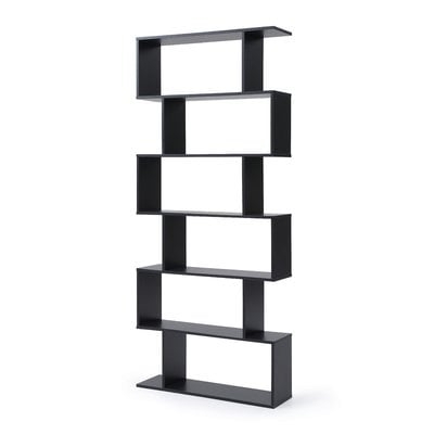 Deboer Staggered 6 Shelf Geometric Bookcase - Image 0