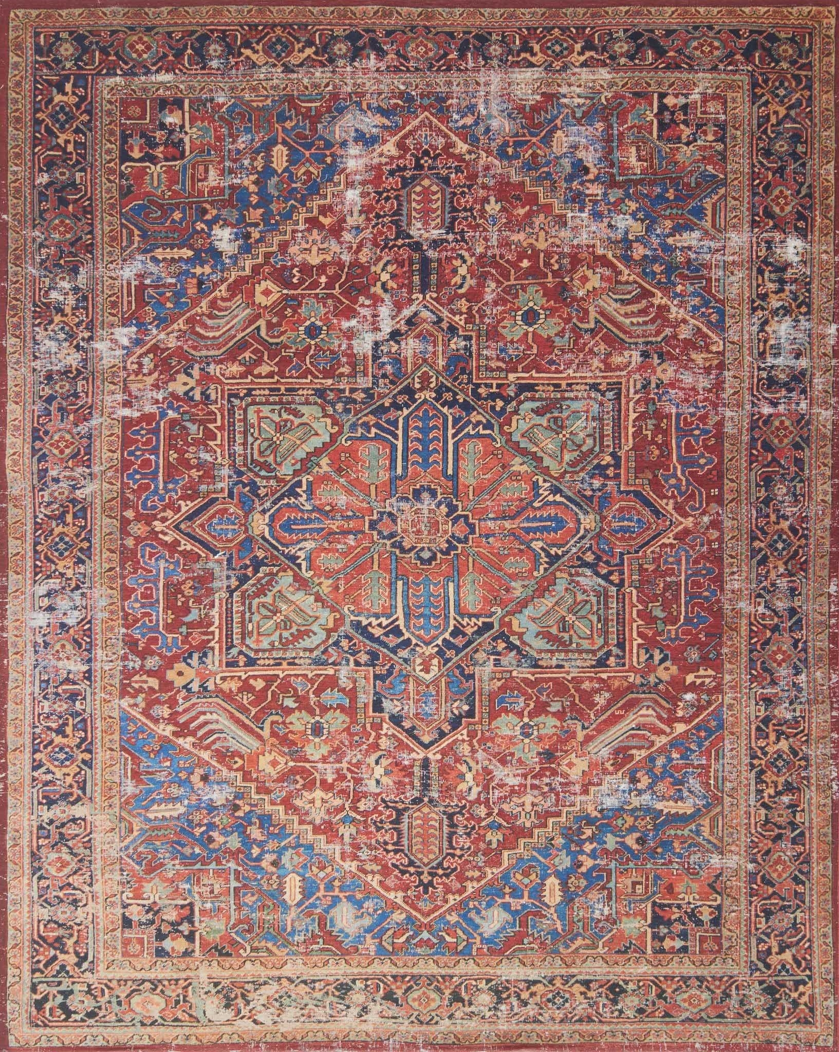 LUCCA - RED / BLUE, 7'6" x 9'6" - Image 0