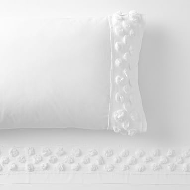 Pretty Pom Sheet Set, Queen, White - Image 0