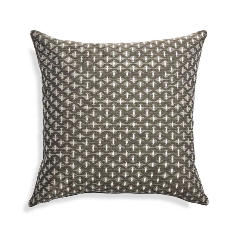 Dominic Mocha Patterned Pillow with Feather-Down Insert 20" - Image 3