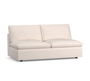 Bolinas Upholstered Right-arm Loveseat, Down Blend Wrapped Cushions, Performance Heathered Tweed Pebble - Image 5