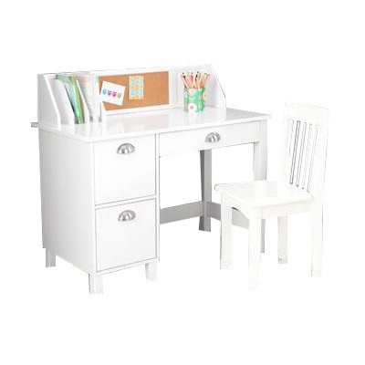 35.75" Writing Desk with Hutch - Image 0