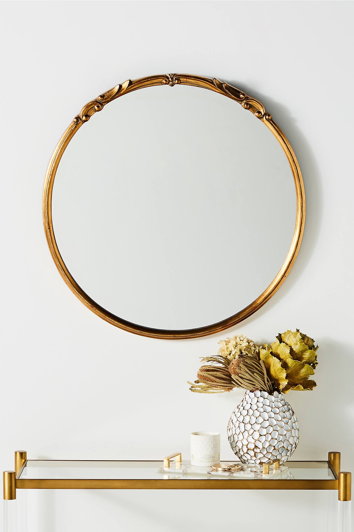 Emma Mirror By Anthropologie in Gold - Image 0