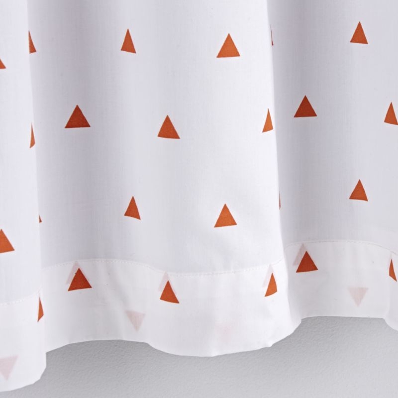 Orange Little Prints Triangle Organic Cotton Blackout Window Curtain Panel 44"x96" - Image 6