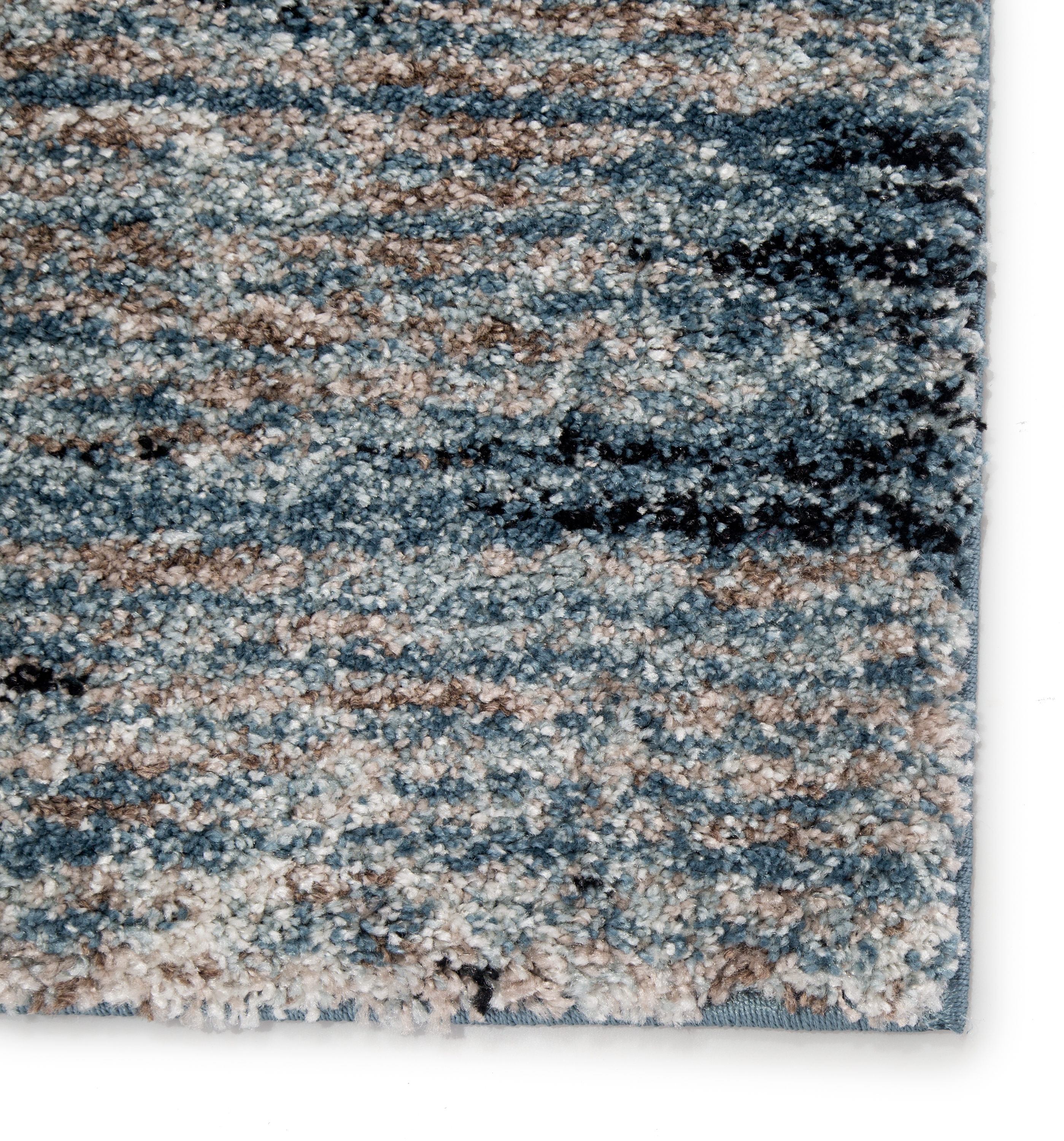 Ciara Geometric Gray/ Blue Runner Rug (2'6"X8') - Image 2