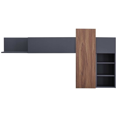 Telford Wall Mounted Shelves In Walnut Gray - Image 0
