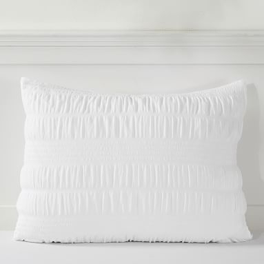 Textured Pongee Duvet Cover, Twin/Twin XL, White - Image 5