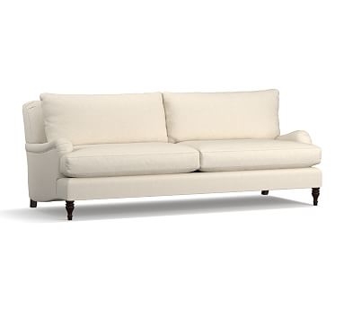 Carlisle Upholstered Grand Sofa 90.5", Polyester Wrapped Cushions, Textured Basketweave Flax - Image 0