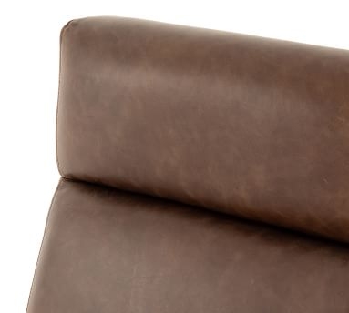 Masterson Leather Desk Chair / Oak / Havana Brown Leather - Image 1