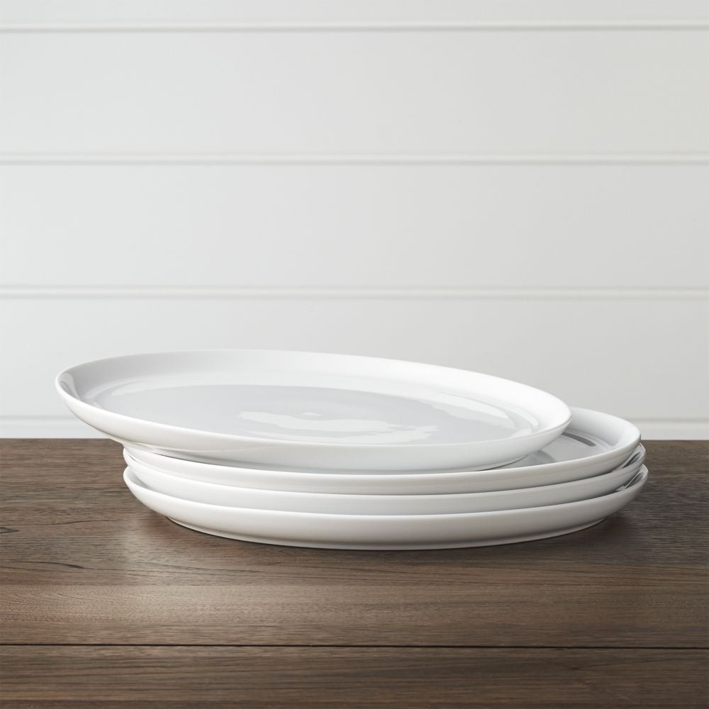 Hue White Dinner Plates, Set of 4 - Image 0