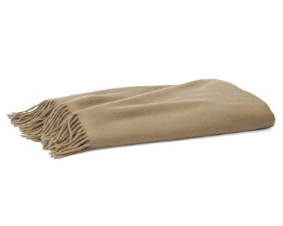 Solid Cashmere Throw, 50" X 65", Dark Taupe - Image 0
