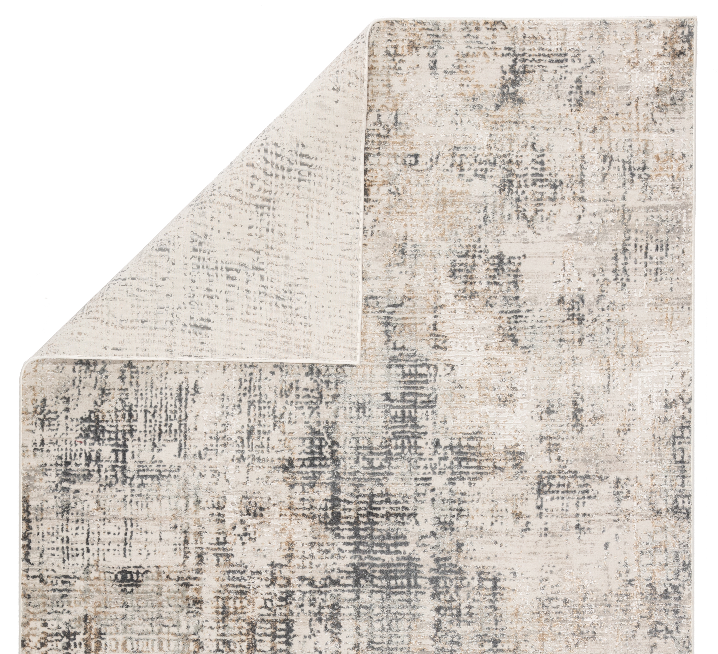 CIQ22 - Cirque Eero Abstract Gray/ Ivory Area Rug (5X7'6") - Image 2