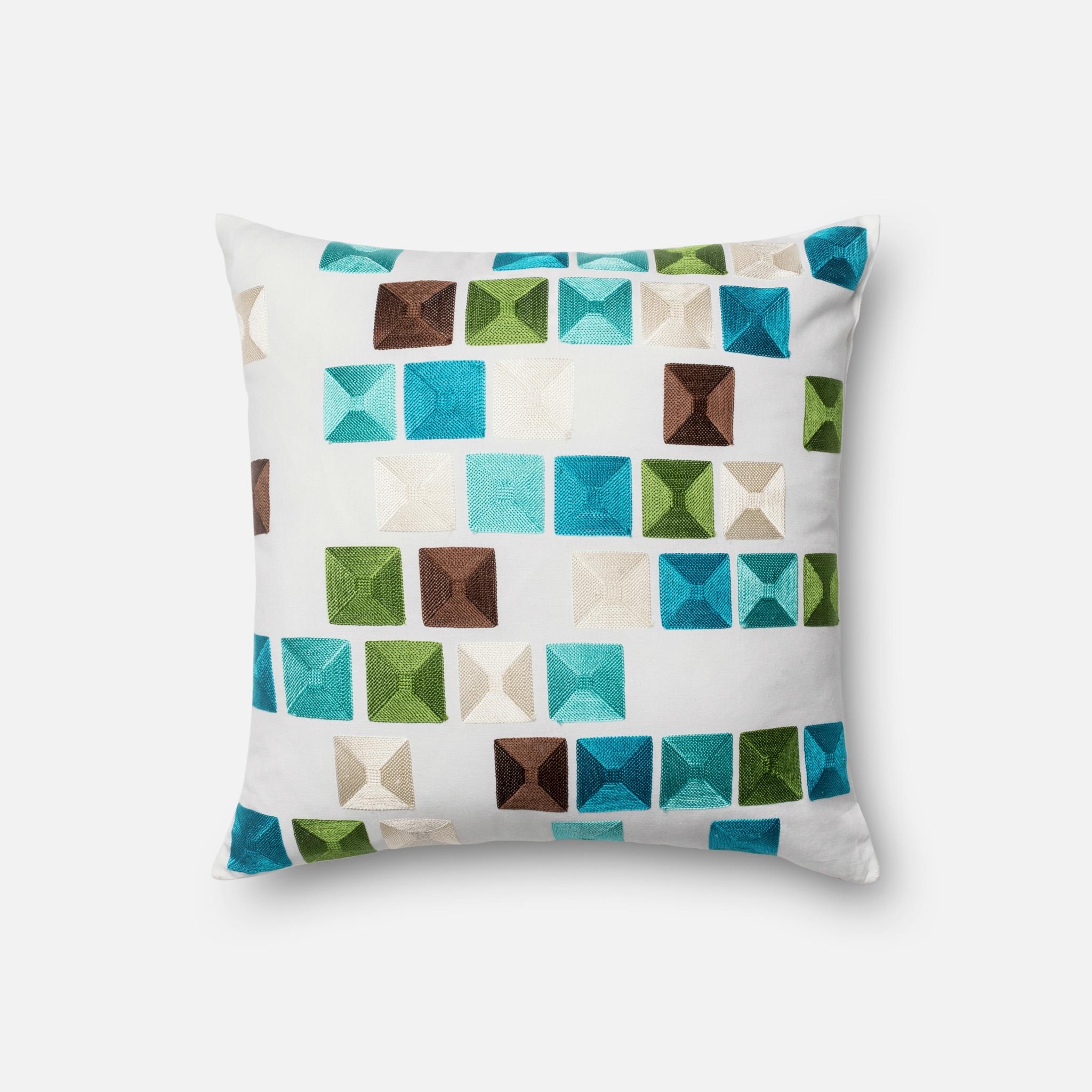 PILLOWS - BLUE / MULTI - 18" X 18" Cover Only - Image 0