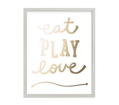 Eat. Play. Love. Wall Art by Minted(R) 11x14, Gray - Image 0