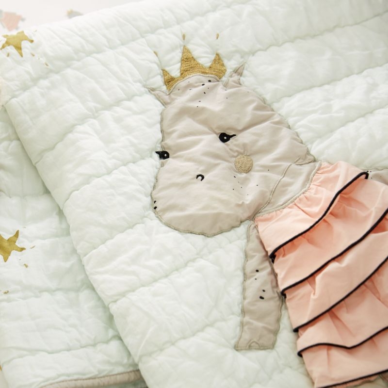 Royal Hippo Baby Quilt - Image 7