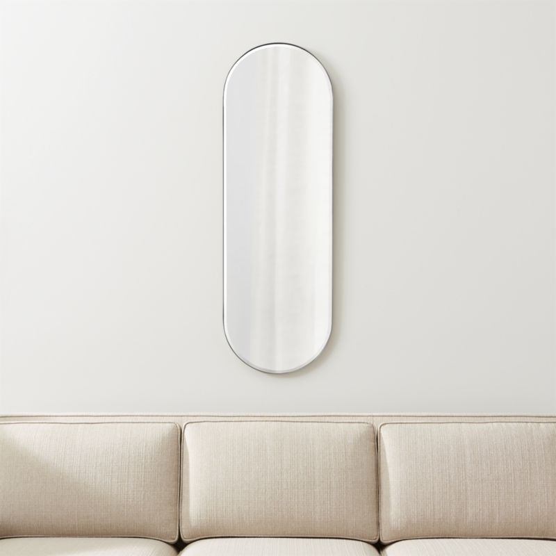 Edge Silver Capsule Wall Mirror - Image 2