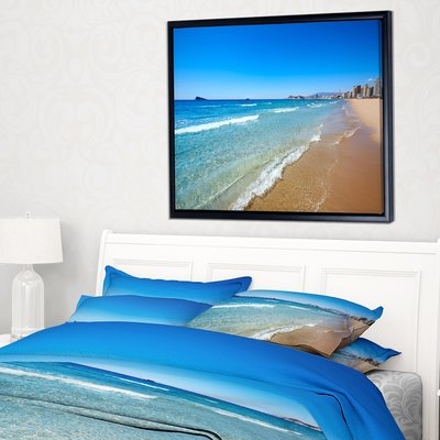 'Benidorm Poniente Beach Waves' Framed Photographic Print on Wrapped Canvas - Image 0