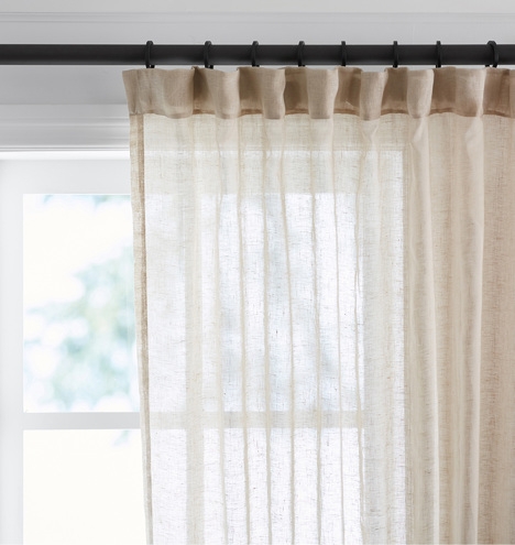 Sheer Linen Curtain Panel - Natural - Image 4