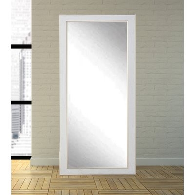 White/Gold Cracked Full Length Wall Mirror - Image 0