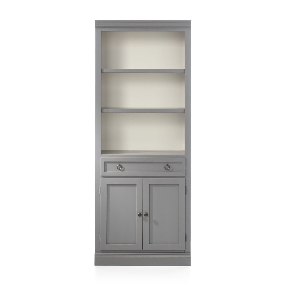 Cameo Grey Middle Storage Bookcase - Image 0