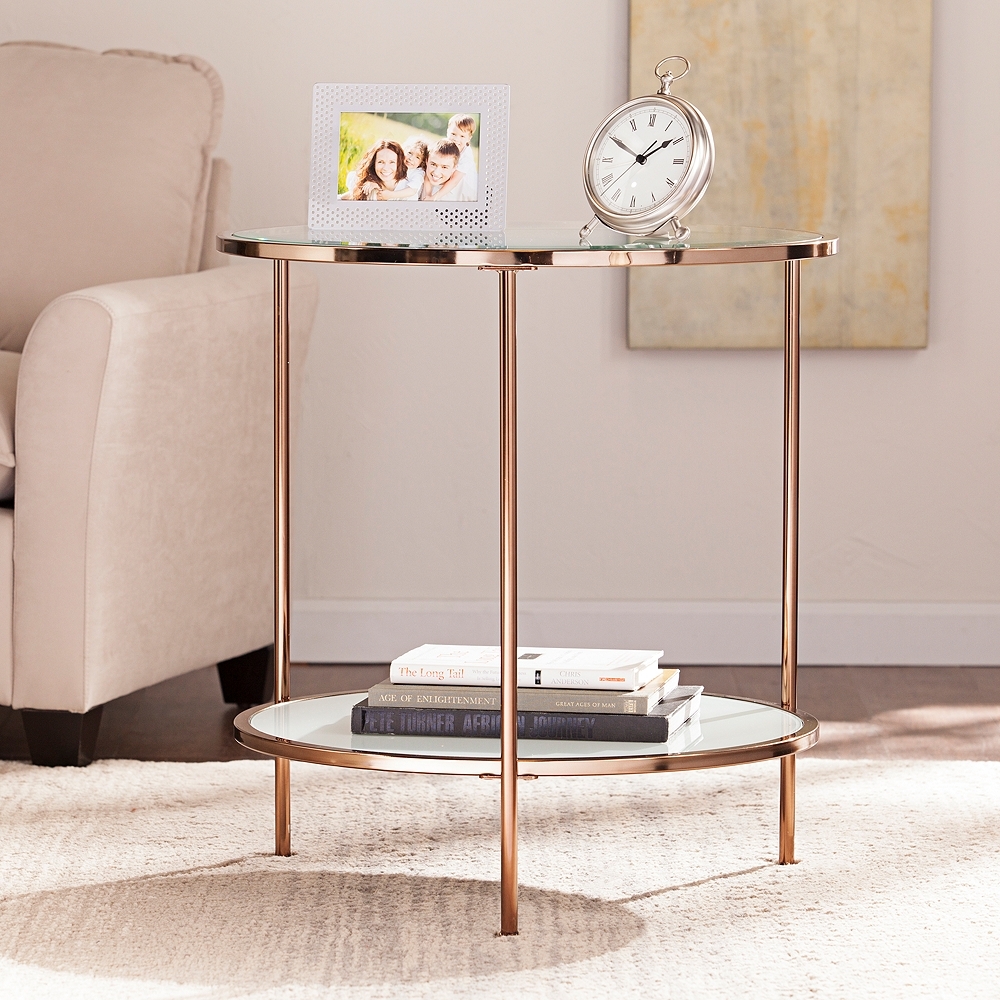 Risa Metallic Gold End Table - Style # 39G66 - Image 0