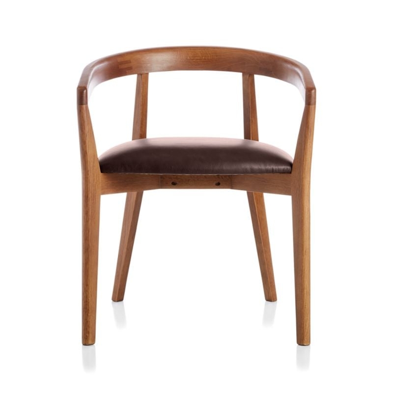 Cullen Shiitake Merlot Round Back Dining Chair - Image 2