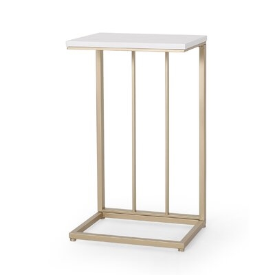 Madison Modern Glam Faux Wood End Table - Image 0