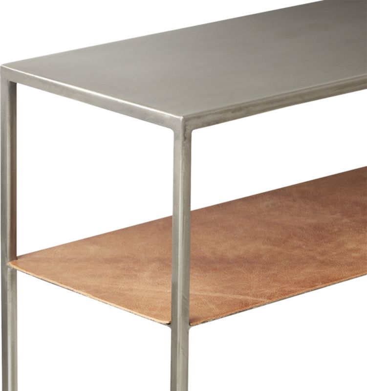 Mill Mini Leather Console Table - Image 4
