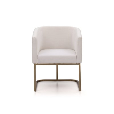 Epping Fabric Upholstered Arm Chair, White - Image 1