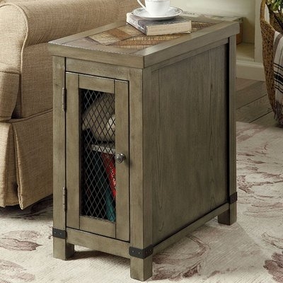 Zilla Rustic End Table with Storage - Image 0