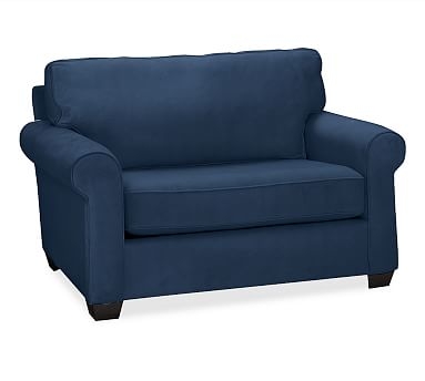 Buchanan Roll Arm Upholstered Twin Sleeper Sofa, Polyester Wrapped Cushions, Performance Everydayvelvet(TM) Navy - Image 2