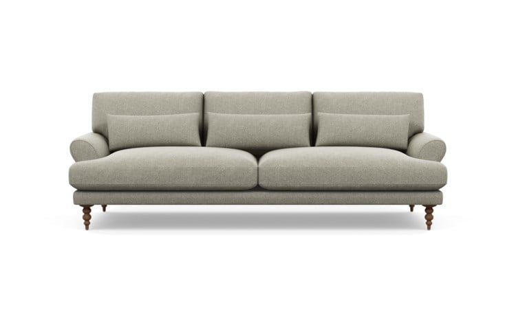Maxwell Sofa with Sesame Fabric and Oiled Walnut legs - Image 0