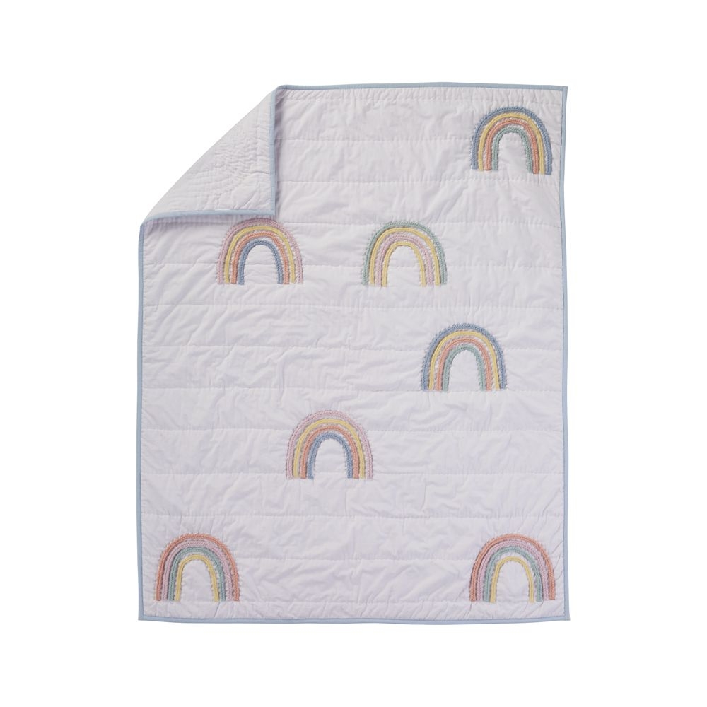 Lucky Rainbow Lavender Baby Quilt - Image 0