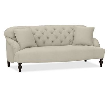 Clara Upholstered Apartment Sofa 75", Polyester Wrapped Cushions, Premium Performance Basketweave Oatmeal - Image 0