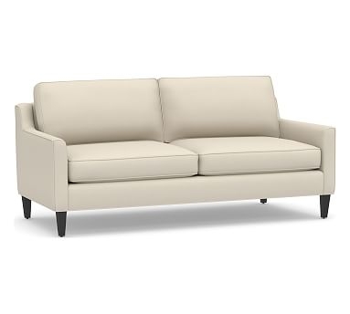 Beverly Upholstered Sofa 80", Polyester Wrapped Cushions, Performance Brushed Basketweave Ivory - Image 2