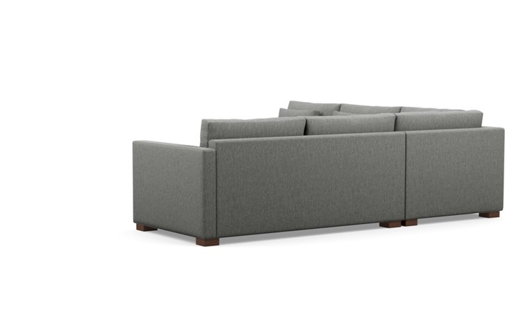 Charly Corner Sectional with Grey Plow Fabric and Oiled Walnut legs - Image 3